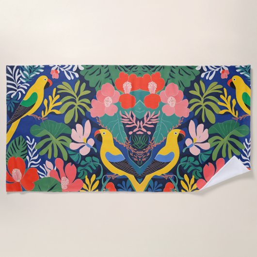 Moderne Kunst im Tropengarten Strandtuch (Vorderseite)