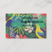 Moderne Kunst im Tropengarten Visitenkarte (Rückseite)