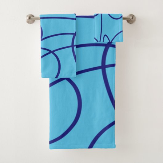 Moderne Kunst in Blau Badhandtuch Set (Insitu)