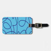 Moderne Kunst in Blau Gepäckanhänger (Vorderseite horizontal)