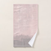 Moderne Kunst in hellrosa Grau personalisieren Badhandtuch Set (Handtuch)