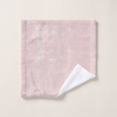 Moderne Kunst in hellrosa Grau personalisieren Badhandtuch Set (Waschlappen)