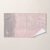 Moderne Kunst in hellrosa Grau personalisieren Badhandtuch Set (Handtuch)
