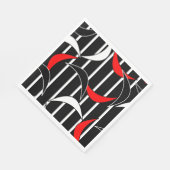 Moderne Kunst in Schwarz, Weiß, Rot Serviette (Ecke)