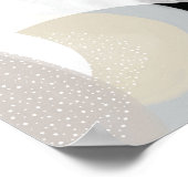 Moderne Kunst in Weiß und Grau, schicke Cremefarbe Poster (Ecke)