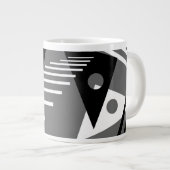 Moderne Kunst Jumbo-Tasse (Vorderseite Rechts)