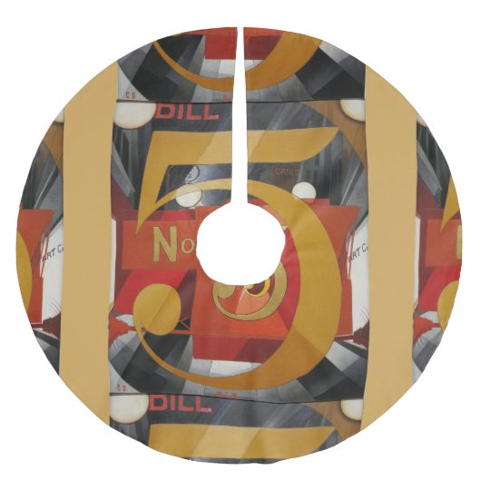 Moderne Kunst kubistische Demuti Abbildung 5 in Go Polyester Weihnachtsbaumdecke (Vorderseite)