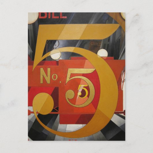 Moderne Kunst kubistische Demuti Abbildung 5 in Go Postkarte (Vorderseite)