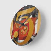 Moderne Kunst kubistische Demuti Abbildung 5 in Go Runde Wanduhr (Winkel)