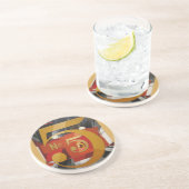 Moderne Kunst kubistische Demuti Abbildung 5 in Go Sandstein Untersetzer (Seite)