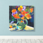Moderne Kunst, Malerei, Blume Leinwanddruck (Insitu (Holzboden))