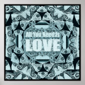 Moderne Kunst Mandala Poster (Vorne)