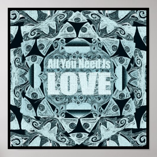 Moderne Kunst Mandala Poster (Vorne)