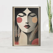 Moderne Kunst Meditation Mitte des Jahrhunderts Karte (Vorderseite)