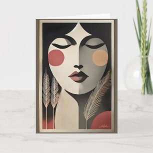 Moderne Kunst Meditation Mitte des Jahrhunderts Karte