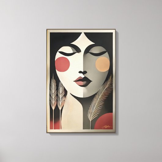 Moderne Kunst Meditation Mitte des Jahrhunderts Leinwanddruck (Vorderseite)