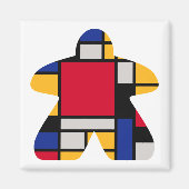 Moderne Kunst Meeple Magnet (Vorne)