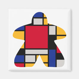 Moderne Kunst Meeple Magnet
