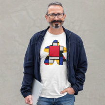 Moderne Kunst Meeple Mens Shirt