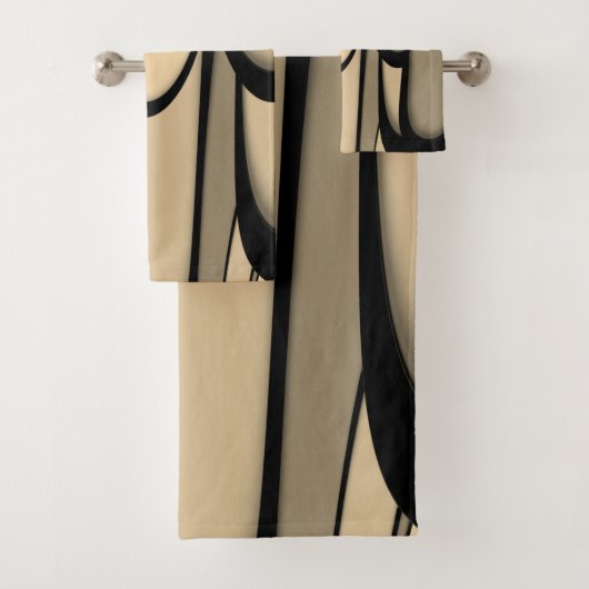 Moderne Kunst Melken Brown Hues Badhandtuch Set (Insitu)