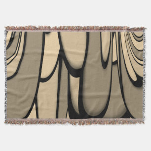 Moderne Kunst Melken Brown Hues Decke