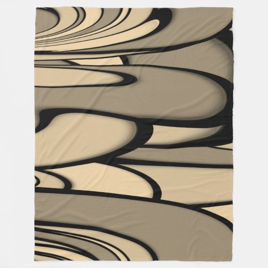 Moderne Kunst Melken Brown Hues Fleecedecke (Vorderseite)