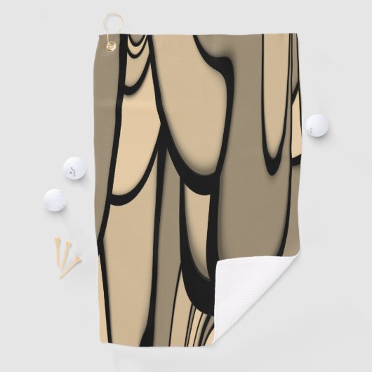 Moderne Kunst Melken Brown Hues Golfhandtuch (Insitu)