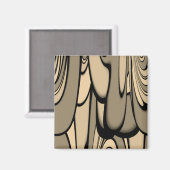 Moderne Kunst Melken Brown Hues Magnet (Vorderseite/Rückseite)