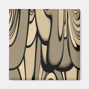 Moderne Kunst Melken Brown Hues Magnet