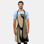 Moderne Kunst Melken Brown Hues Schürze (Getragen)