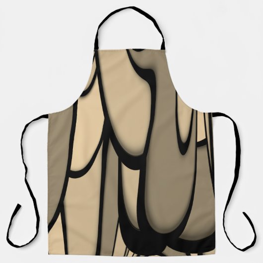 Moderne Kunst Melken Brown Hues Schürze (Vorderseite)