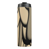 Moderne Kunst Melken Brown Hues Thermosbecher (Vorderseite)