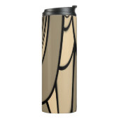 Moderne Kunst Melken Brown Hues Thermosbecher (Nach links gedreht)