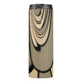 Moderne Kunst Melken Brown Hues Thermosbecher (Rückseite)