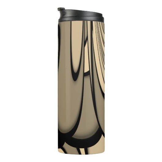 Moderne Kunst Melken Brown Hues Thermosbecher (Nach rechts gedreht)