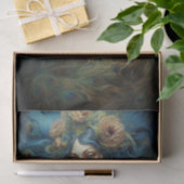 Moderne Kunst mit Frauen- und Pfauenfedern Seidenpapier (Geschenk)