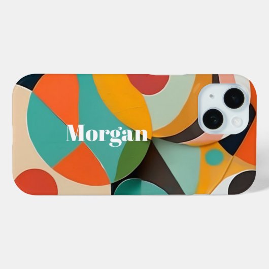 Moderne Kunst Mitte des Jahrhunderts, Vertikaler N Case-Mate iPhone Hülle (Rückseite (Horizontal))