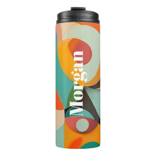 Moderne Kunst Mitte des Jahrhunderts, Vertikaler N Thermosbecher