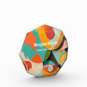Moderne Kunst, Name & 2 Textzeilen Fotoblock (Links)