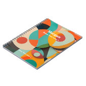 Moderne Kunst, Name & 2 Textzeilen Notizblock (Linke Seite)