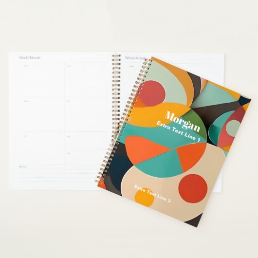 Moderne Kunst, Name & 2 Textzeilen Planer (Anzeige)