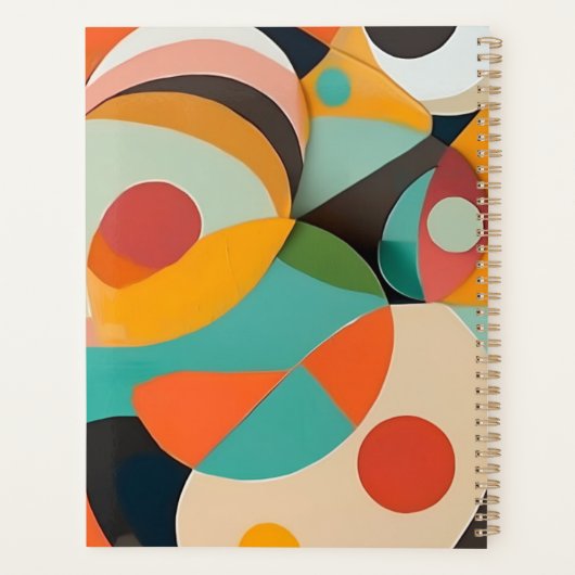 Moderne Kunst, Name & 2 Textzeilen Planer (Rückseite)