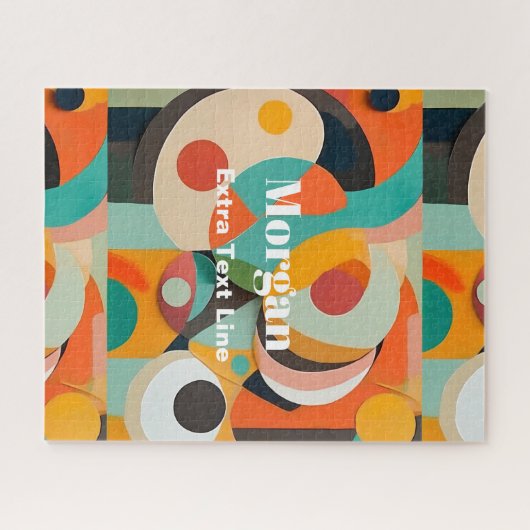 Moderne Kunst, Name und Text Puzzle (Horizontal)