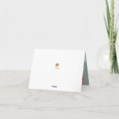 Moderne Kunst, Navy Blue+Rose Gold Vielen Dank Dankeskarte (Rückseite)