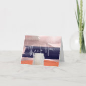 Moderne Kunst, Navy Blue+Rose Gold Vielen Dank Dankeskarte (Vorderseite)