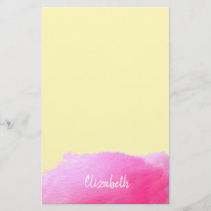 Moderne Kunst niedliches pinkfarbenes Mädchen pers Briefpapier