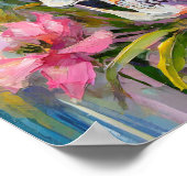 Moderne Kunst noch Leben Abstrakter Schädel und Bl Poster (Ecke)