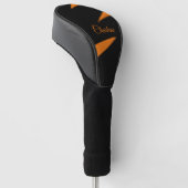 Moderne Kunst Orange / Black Personal Golf Headcover (angewinkelt)