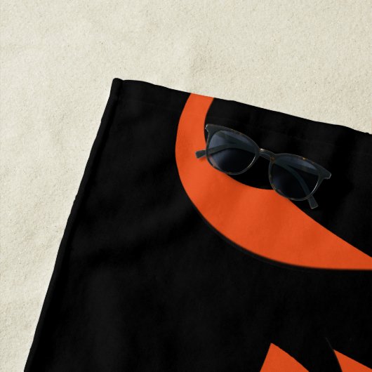 Moderne Kunst Orange / Schwarz Strandtuch (Beispiel)
