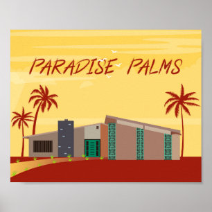 Moderne Kunst, Paradies Palmen Las Vegas Poster